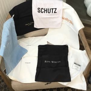 Lot of 8 shoe and handbag dust bags